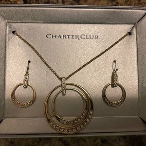 Charter Club set - Necklace and Earrings NWT (retails for $40)